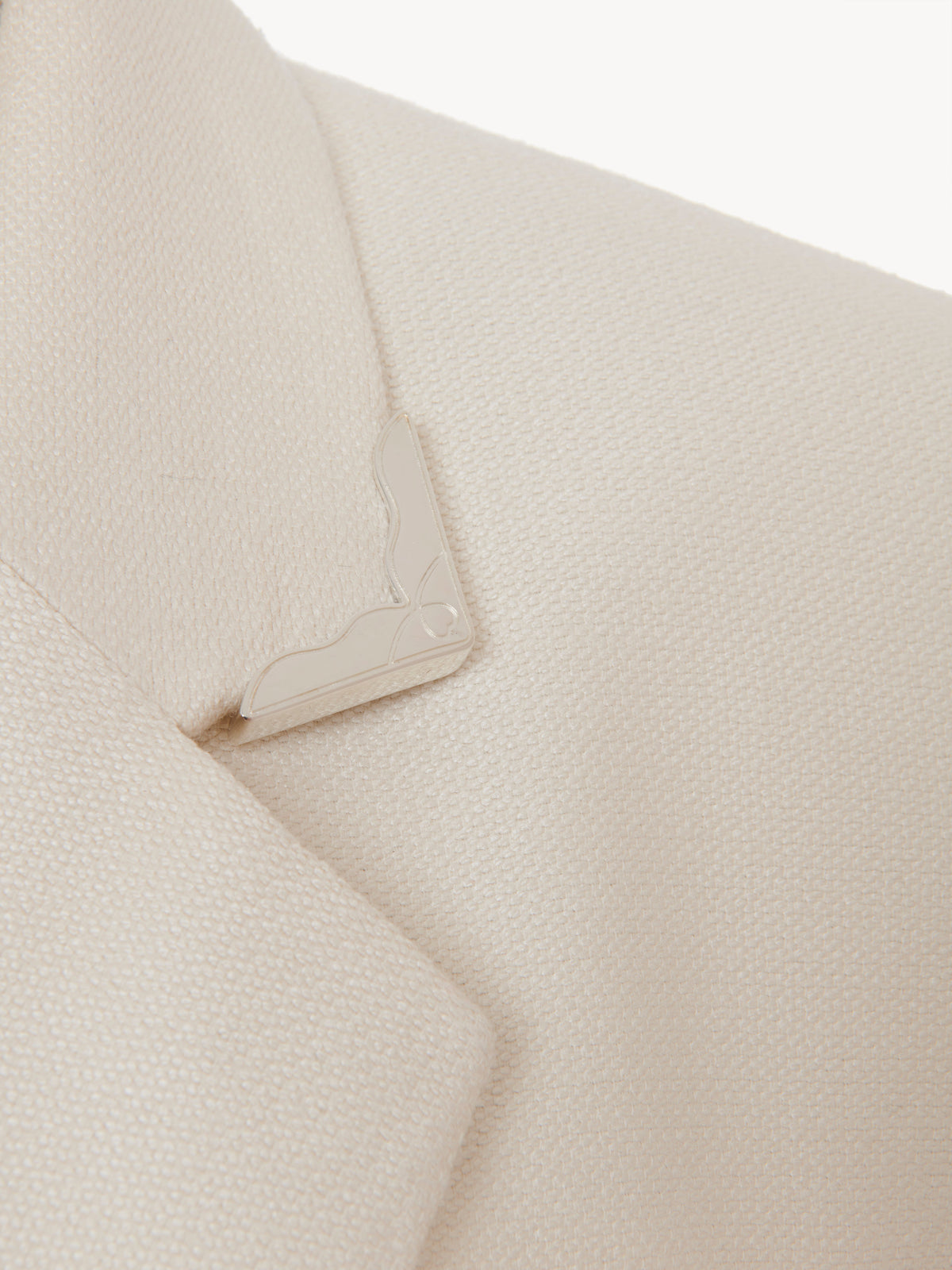 OK PORTE_Blazer long sans manches en lin - Coconut Milk
