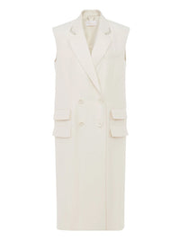 OK PORTE_Blazer long sans manches en lin - Coconut Milk