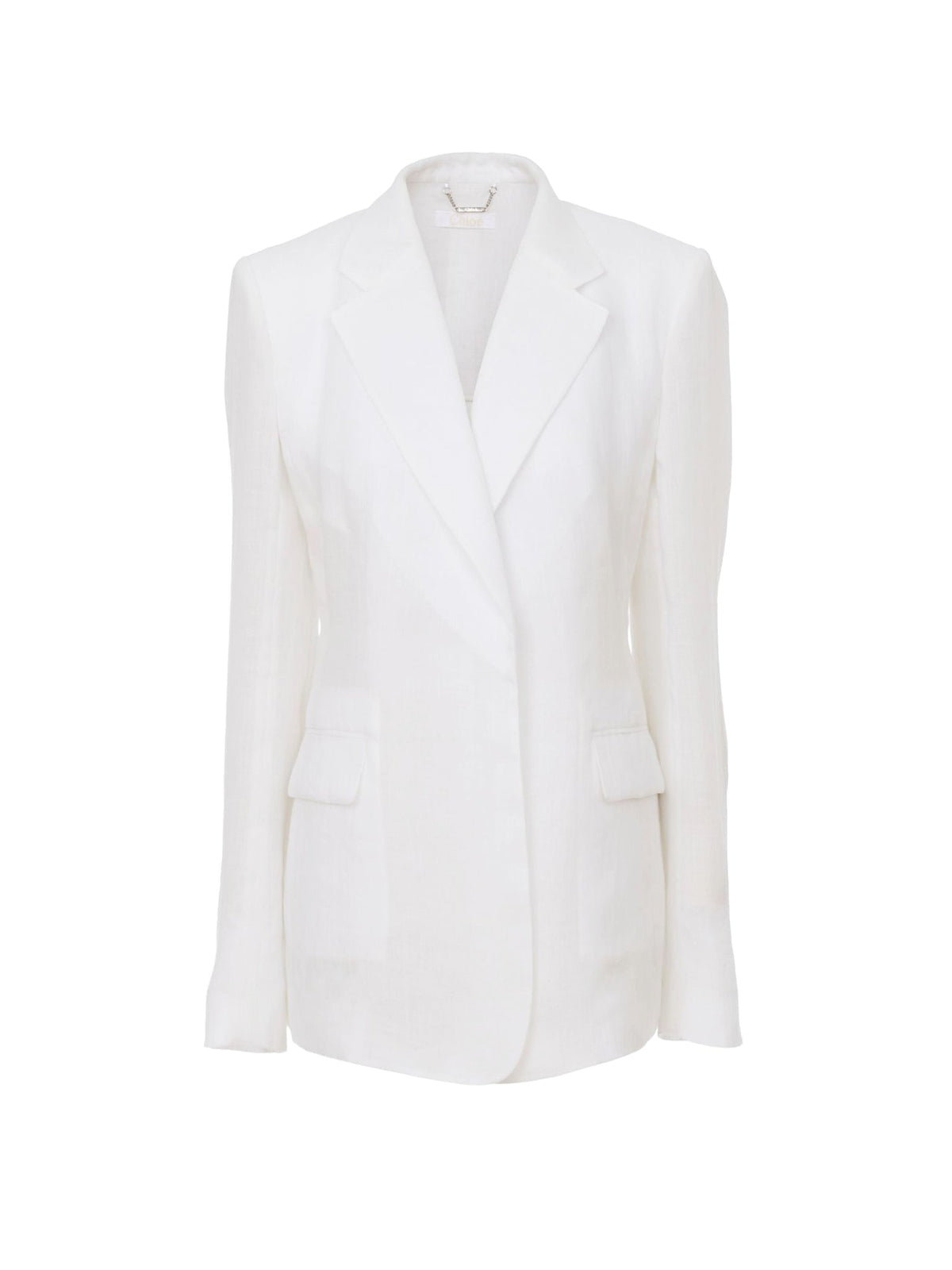 OK PORTE_Veste blazer droit - White