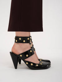 OK PORTE_Escarpins Jade en cuir - Black