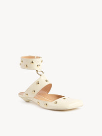 OK PORTE_Sandales Jade en cuir - Eggshell
