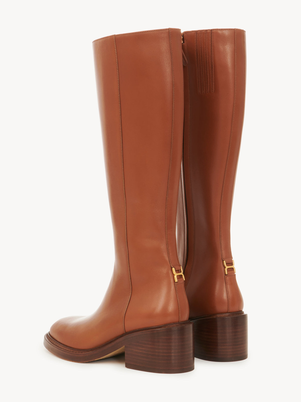 NO PORTE_Bottes Marcie en cuir - Clay Brown