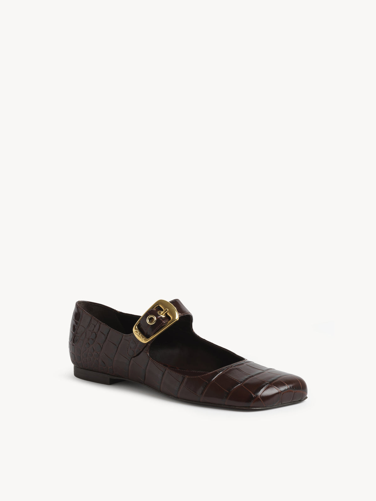 OK PORTE_Ballerines Polly en cuir - Sharp Brown