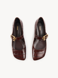 OK PORTE_Ballerines Polly en cuir - Sharp Brown