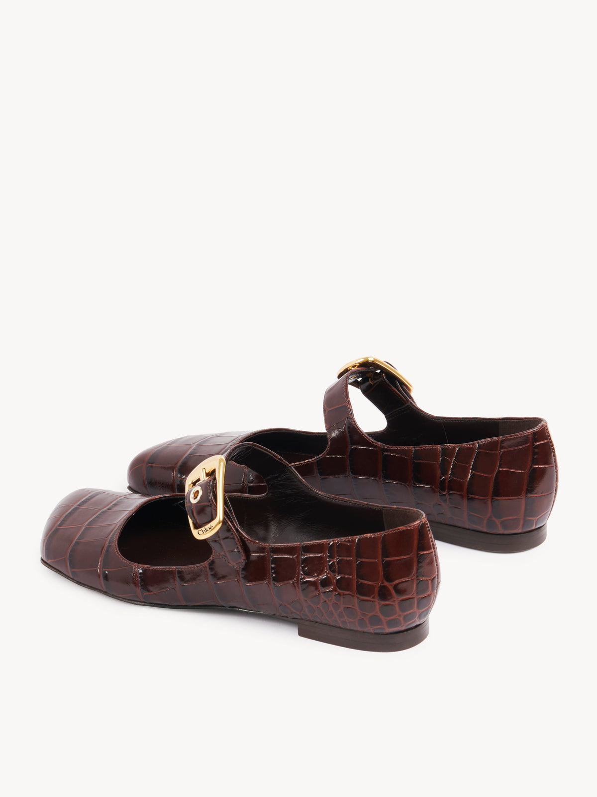 OK PORTE_Ballerines Polly en cuir - Sharp Brown