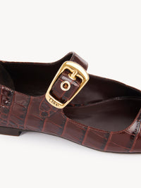 OK PORTE_Ballerines Polly en cuir - Sharp Brown