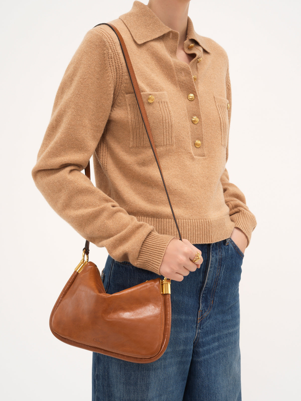 OK PORTE_Mini sac porté épaule Paraty 24 en cuir - Clay Brown