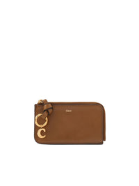 NO PORTE_Petit porte-monnaie Alphabet en cuir - Dark Khaki