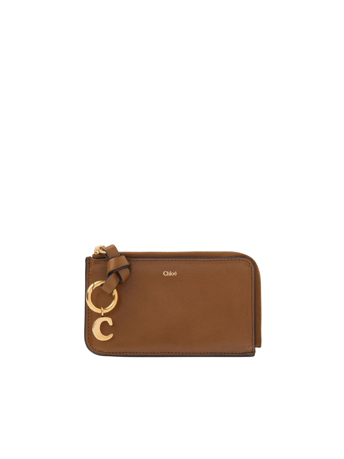 NO PORTE_Petit porte-monnaie Alphabet en cuir - Dark Khaki