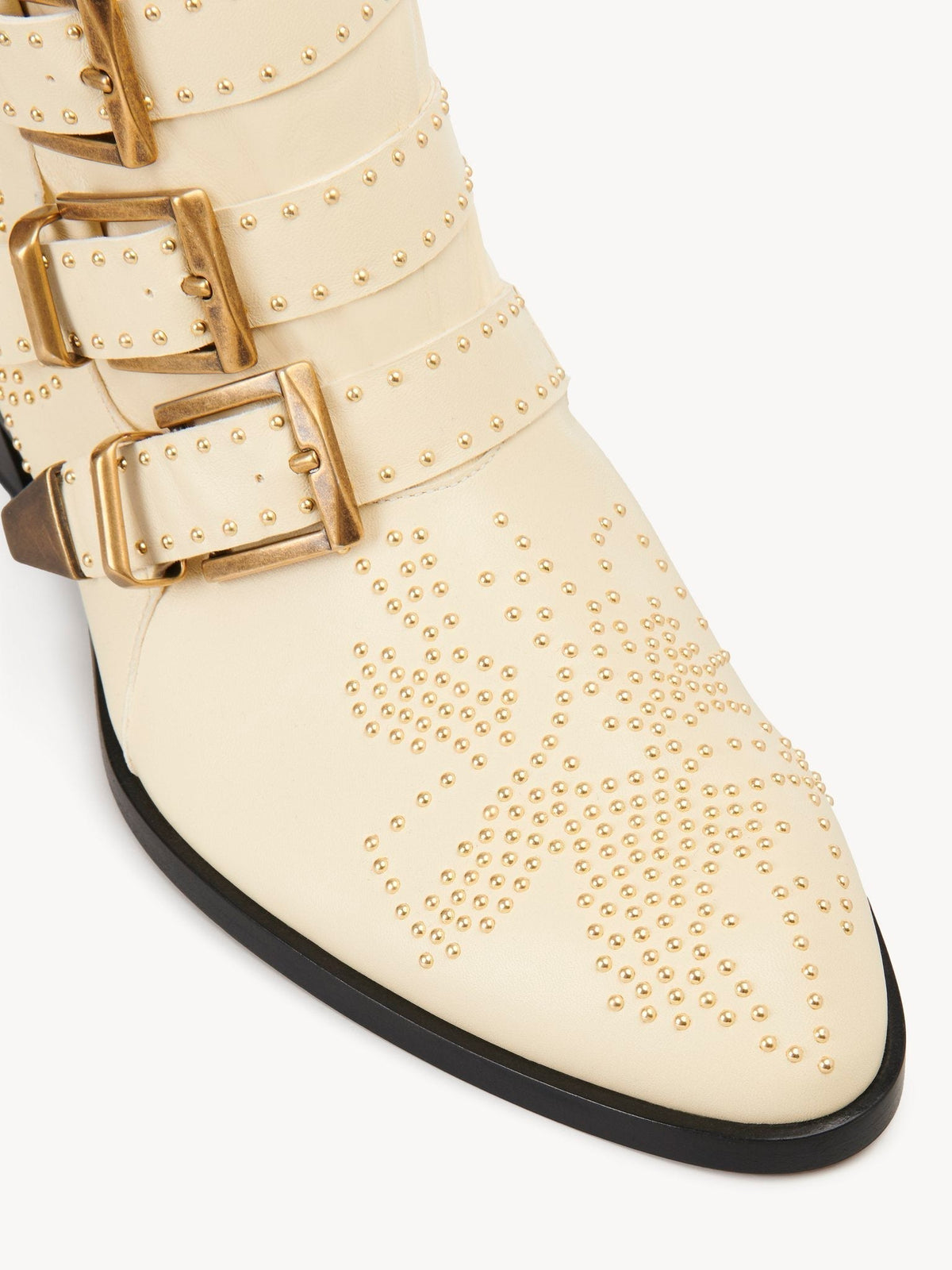 NO PORTE_Bottines Susanna 40 en cuir - Cloudy Cream