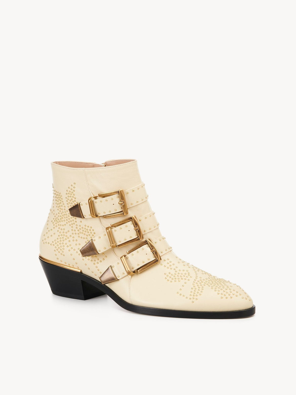NO PORTE_Bottines Susanna 40 en cuir - Cloudy Cream