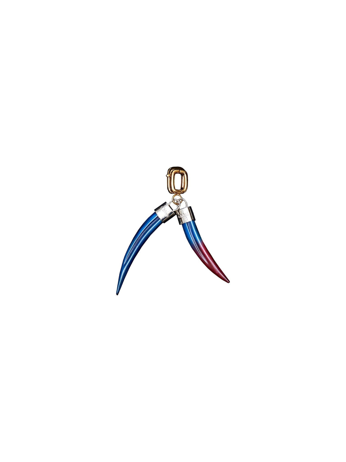 NO PORTE_Charms Billie en laiton - Blue & Red