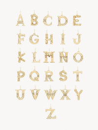 OK PORTE_Collier Alphabet en laiton - Gold Color