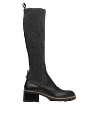 NO PORTE_Bottes chaussettes Franne en mohair - Black