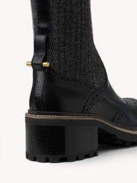 NO PORTE_Bottes chaussettes Franne en mohair - Black