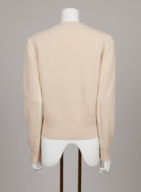 NO PORTE_Creamy Beige CARDIGAN - Creamy Beige