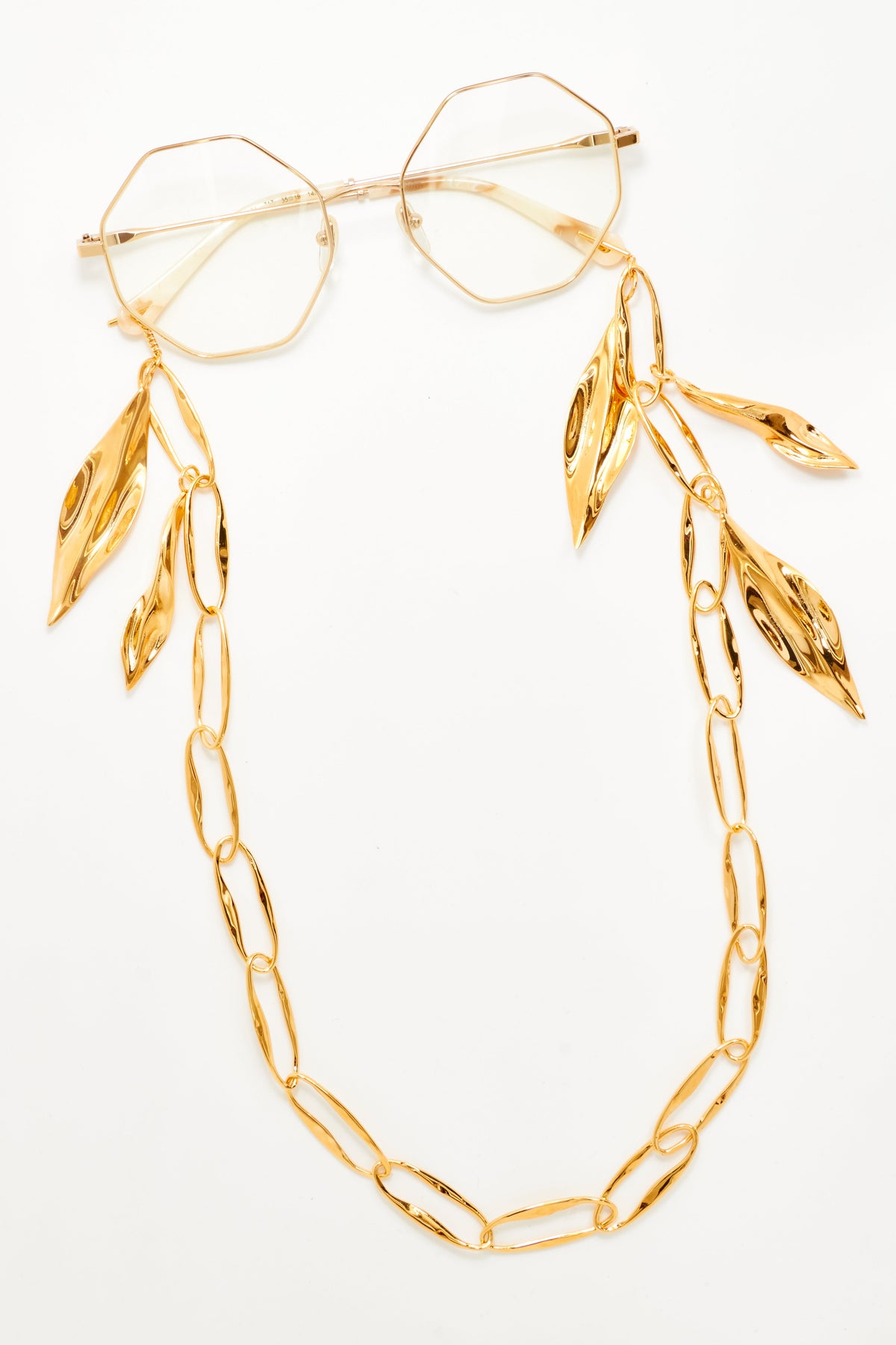 NO PORTE_Gold Color SUNGLASSES JEWE - Gold Color