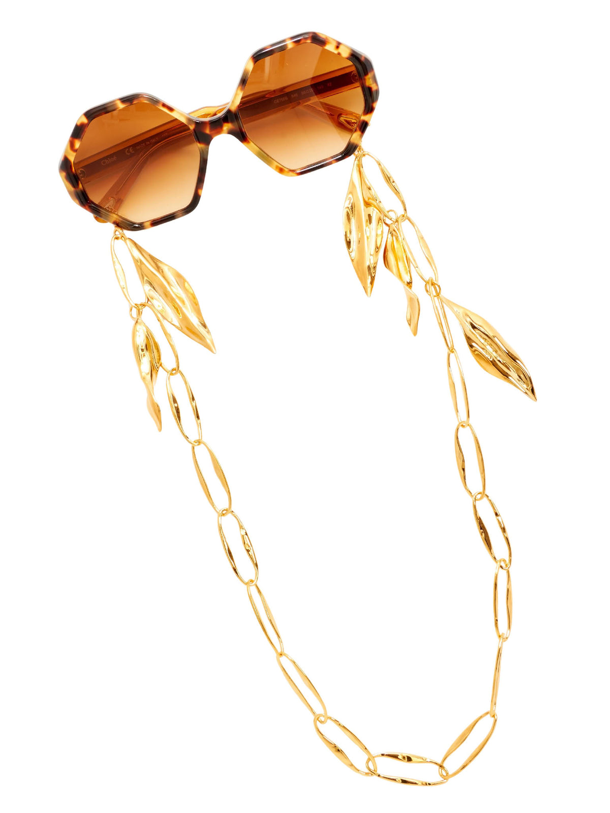 NO PORTE_Gold Color SUNGLASSES JEWE - Gold Color