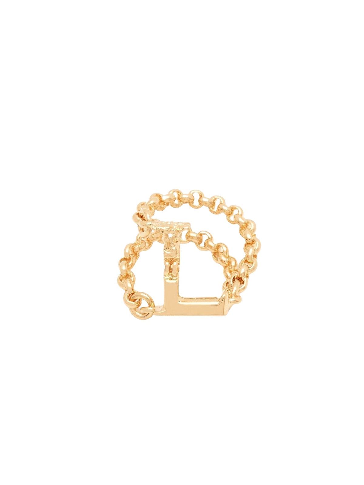 OK PORTE_Bague Alphabet en laiton - Gold Color