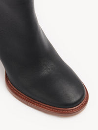 OK PORTE_Bottines Edith à talons 80 en cuir - Black