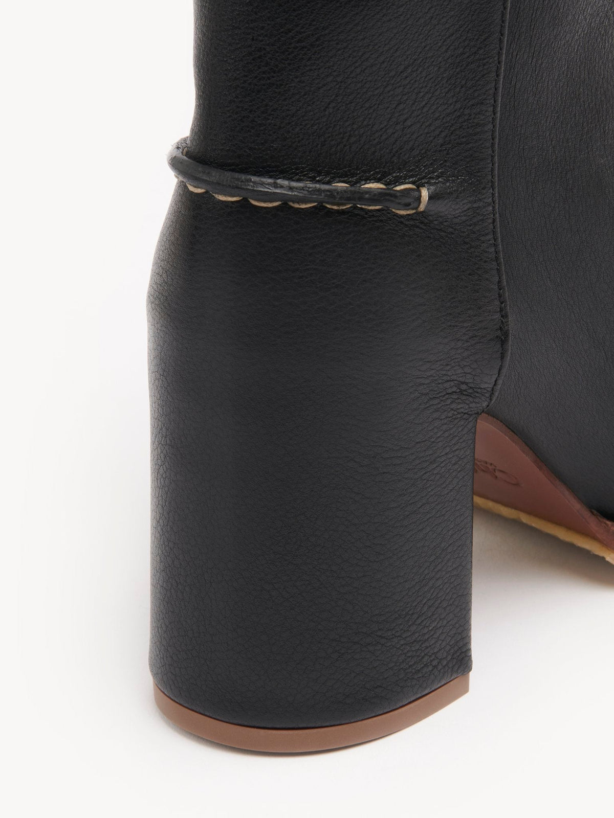 OK PORTE_Bottines Edith à talons 80 en cuir - Black