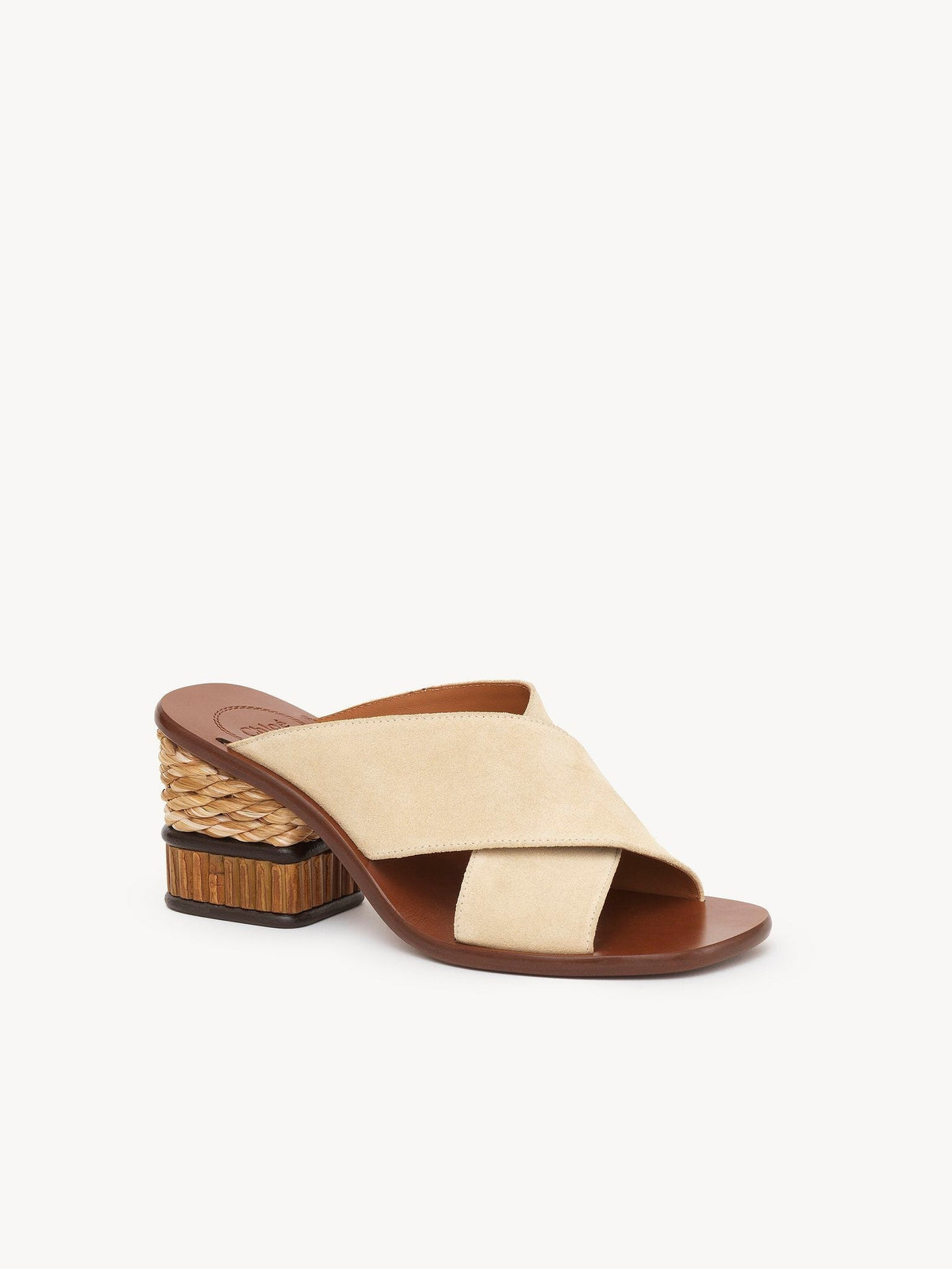 OK PORTE_Mules Laia en cuir - Biscotti Beige
