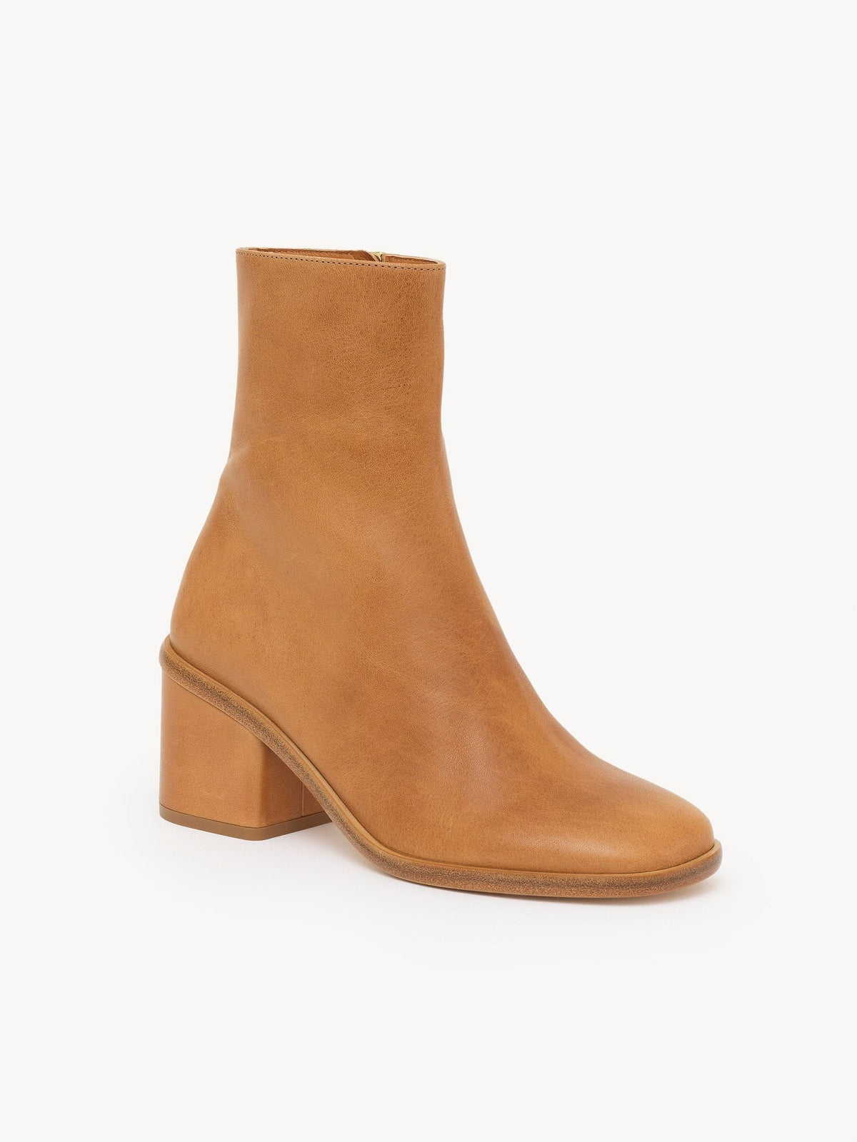 NO PORTE_Bottines Meganne à talons en cuir - Quiet Brown