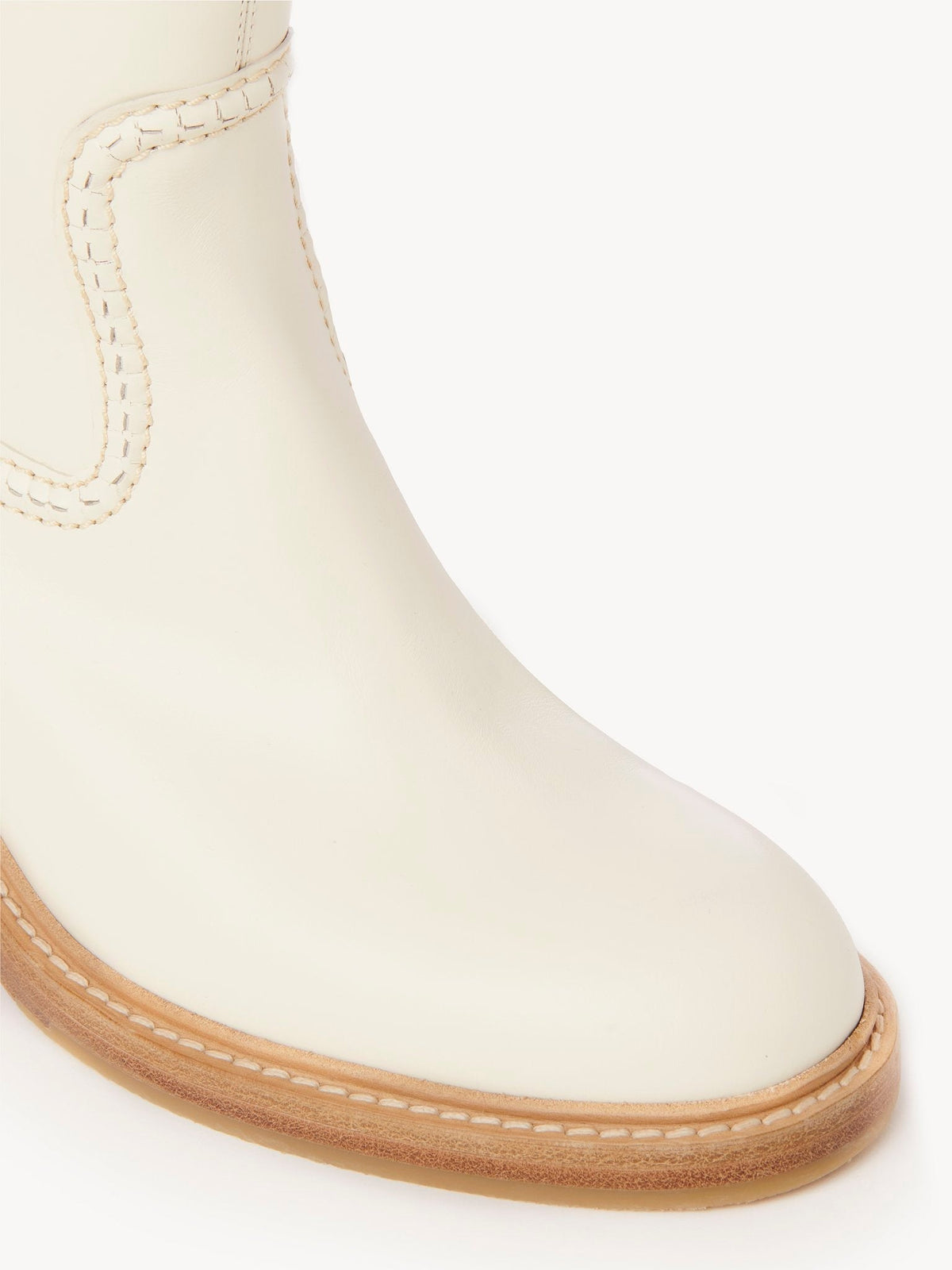 OK PORTE_Bottes Mallo 60 en cuir - Eggshell