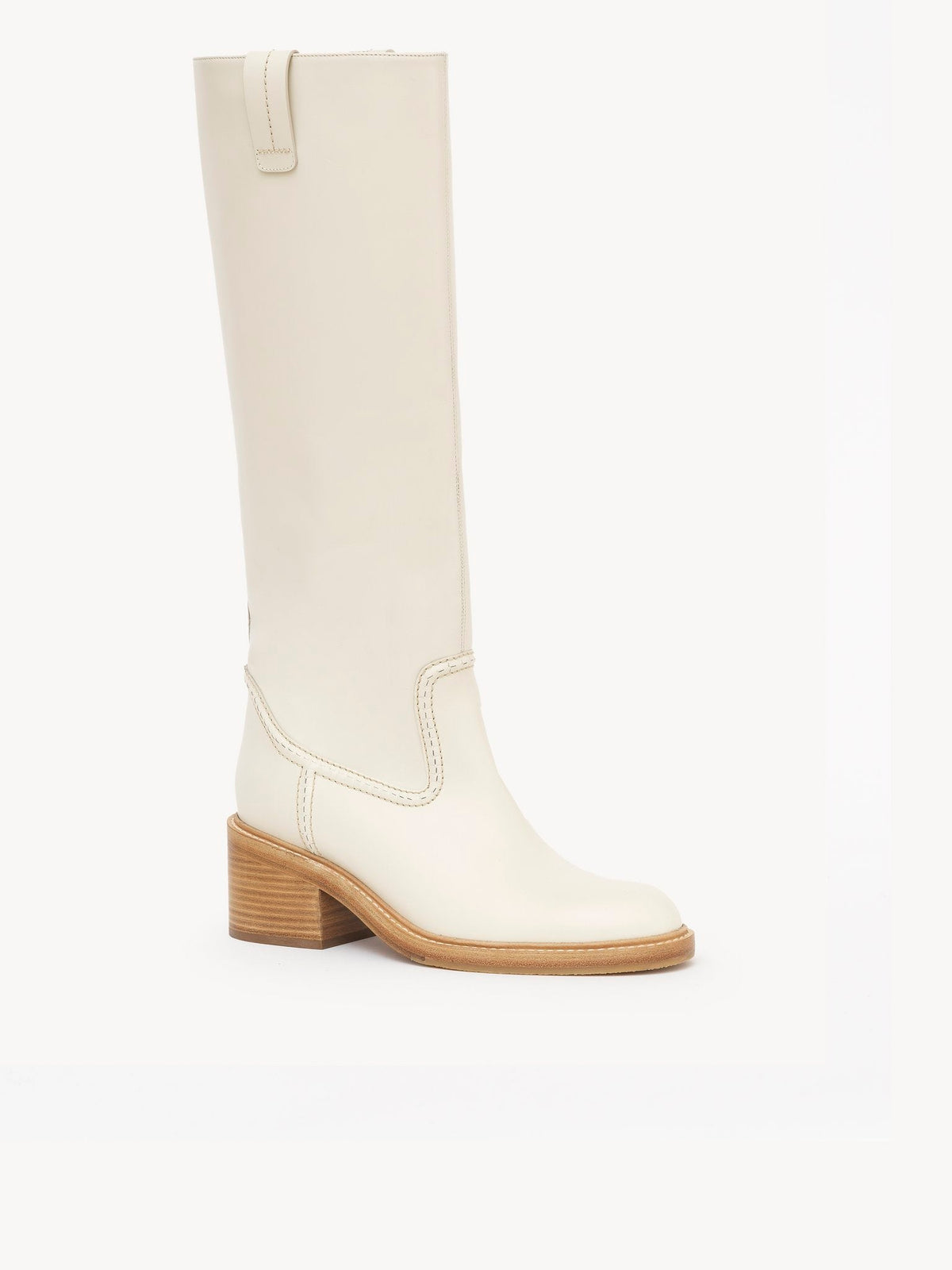 OK PORTE_Bottes Mallo 60 en cuir - Eggshell