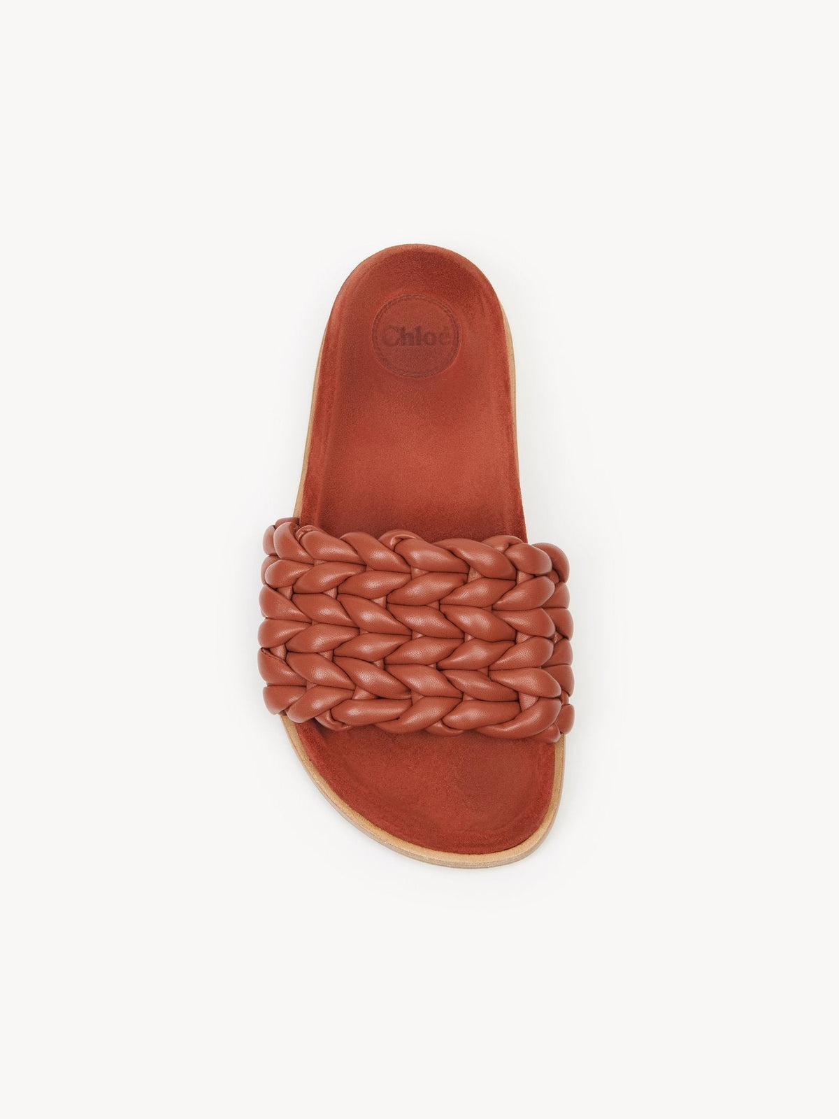 OK PORTE_Sandales plates Kacey en cuir - Terracotta Red