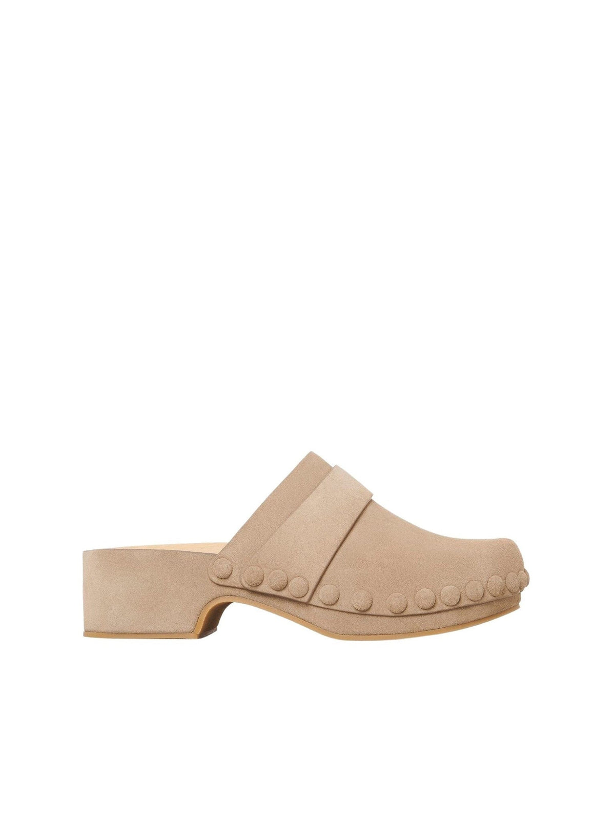 OK PORTE_Sabots Joy 50 en cuir - Dark Greige