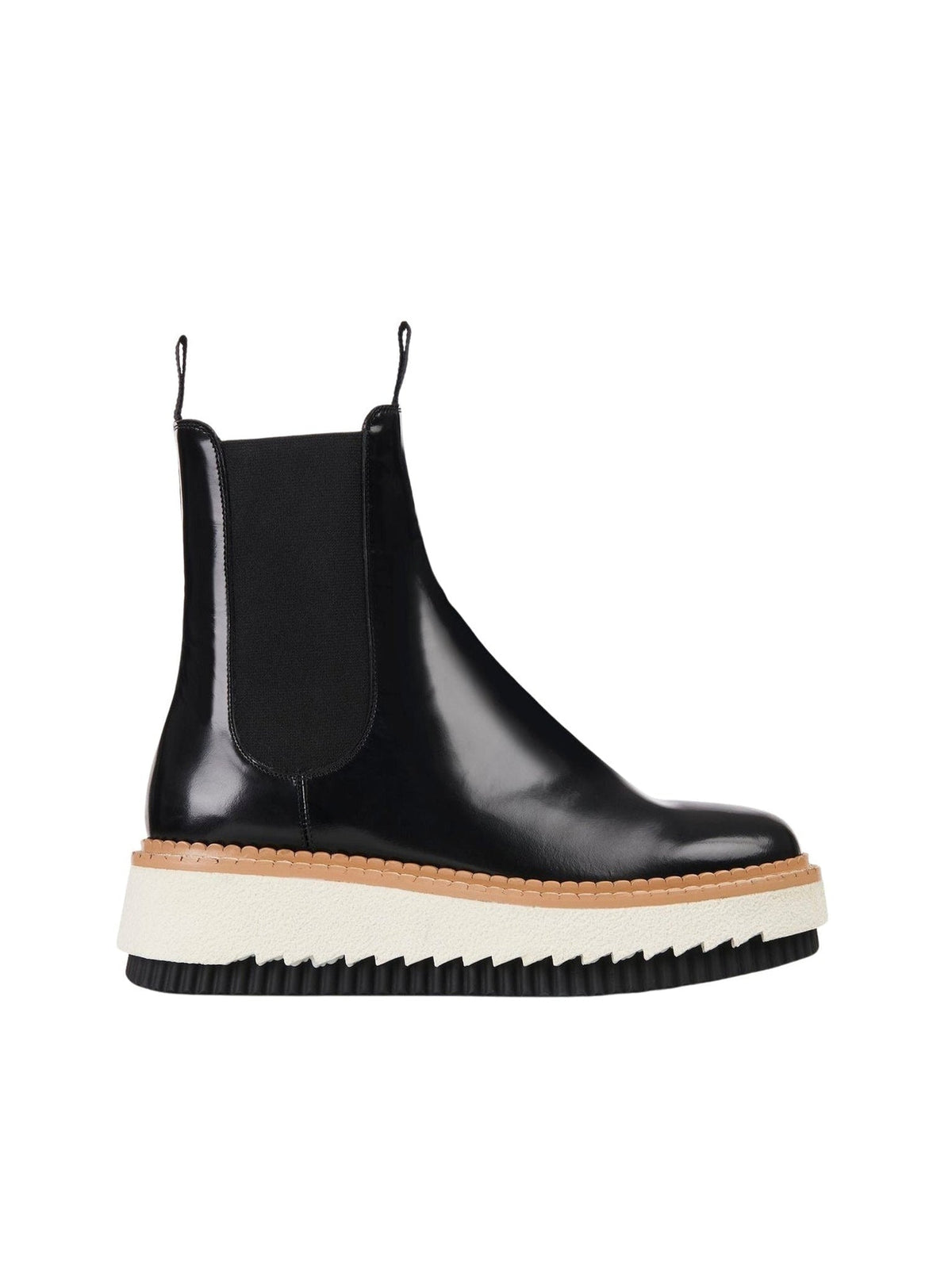 OK PORTE_Bottines Kurtys en cuir - Black