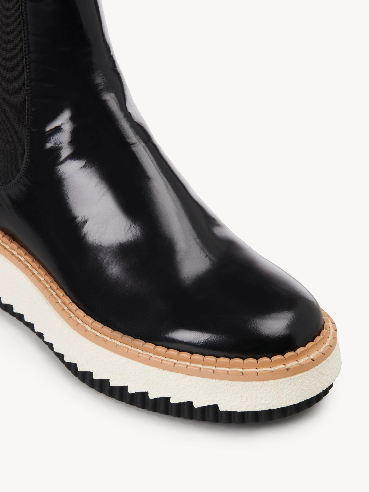 OK PORTE_Bottines Kurtys en cuir - Black