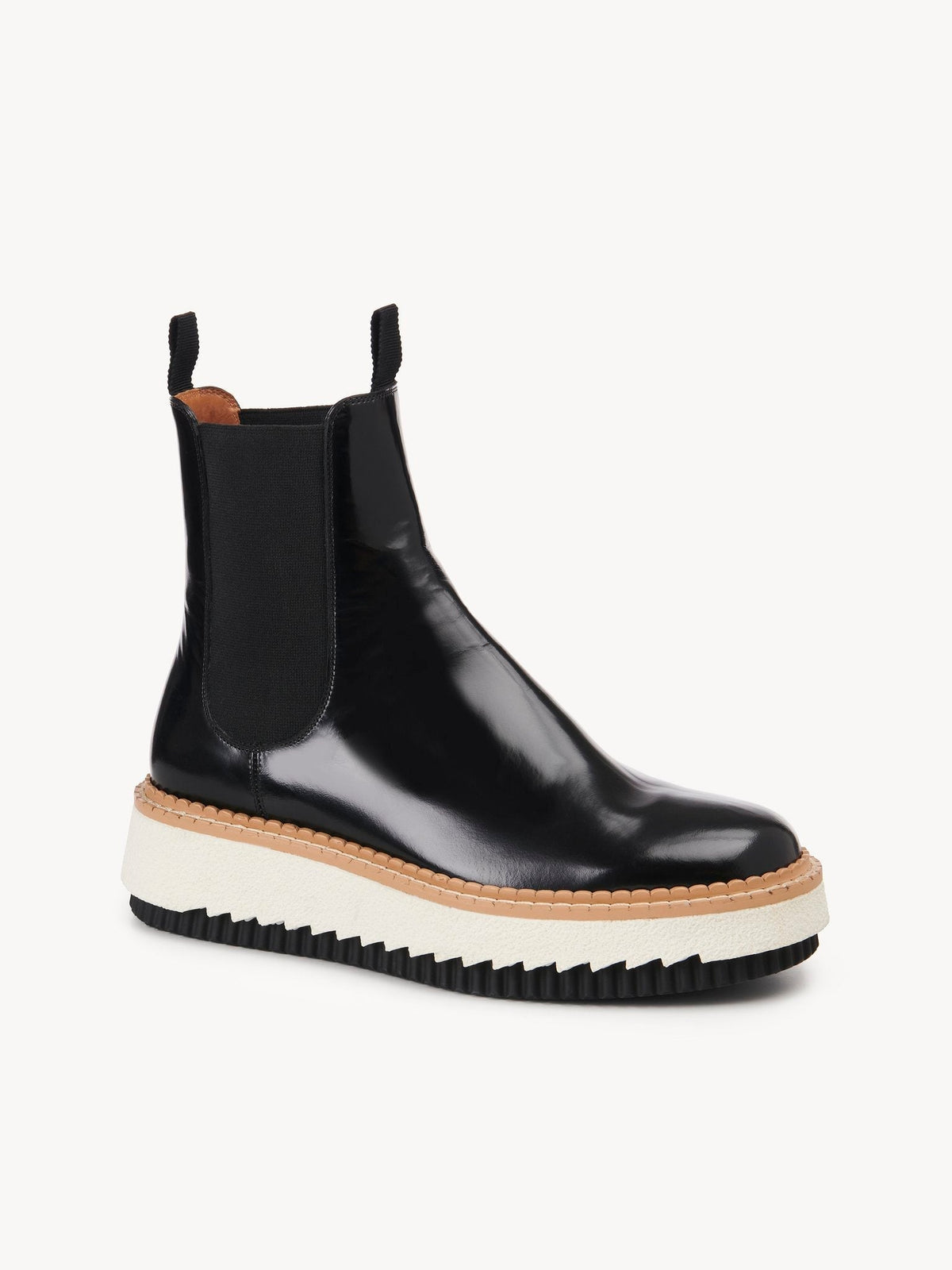 OK PORTE_Bottines Kurtys en cuir - Black