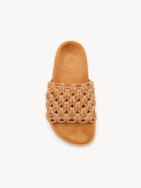 OK PORTE_Sandales tressées Wavy en cuir - Quiet Brown