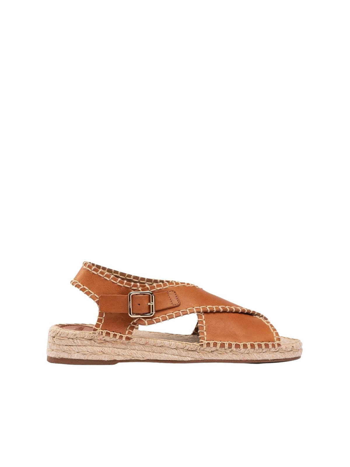 OK PORTE_Sandales Lucinda en cuir - Luminous Ochre