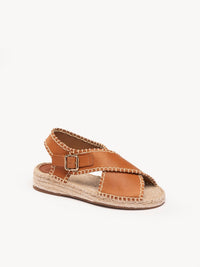 OK PORTE_Sandales Lucinda en cuir - Luminous Ochre