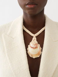 OK PORTE_Collier macramé Larry en soie - Iconic Milk