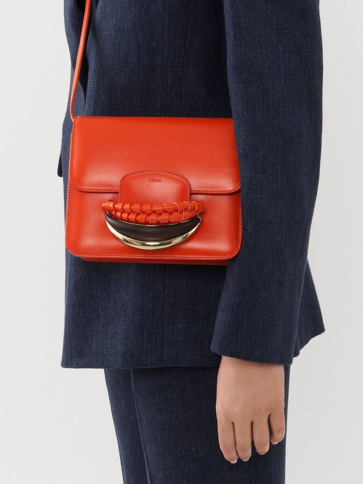 OK PORTE_Petit sac à bandoulière Kattie en cuir - Rusted Orange