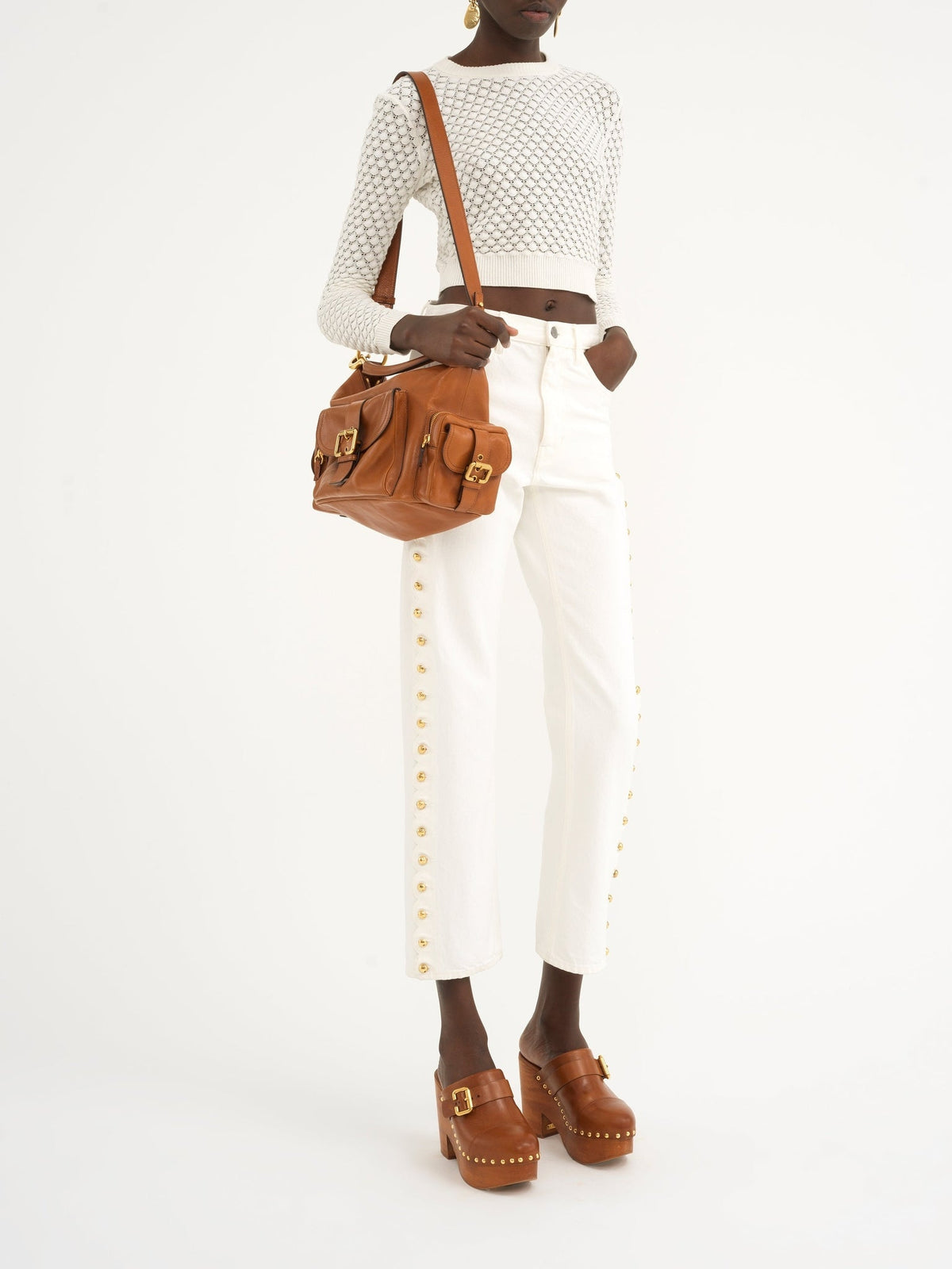 OK PORTE_Jean slim court - Eden White