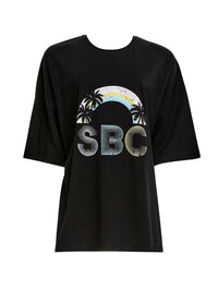 NO PORTE_T-shirt Palmier - Black