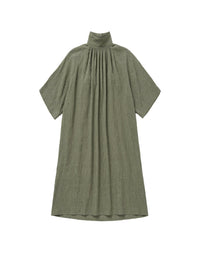 OK PORTE_Robe courte jacquard en soie mélangée - Wide Forest