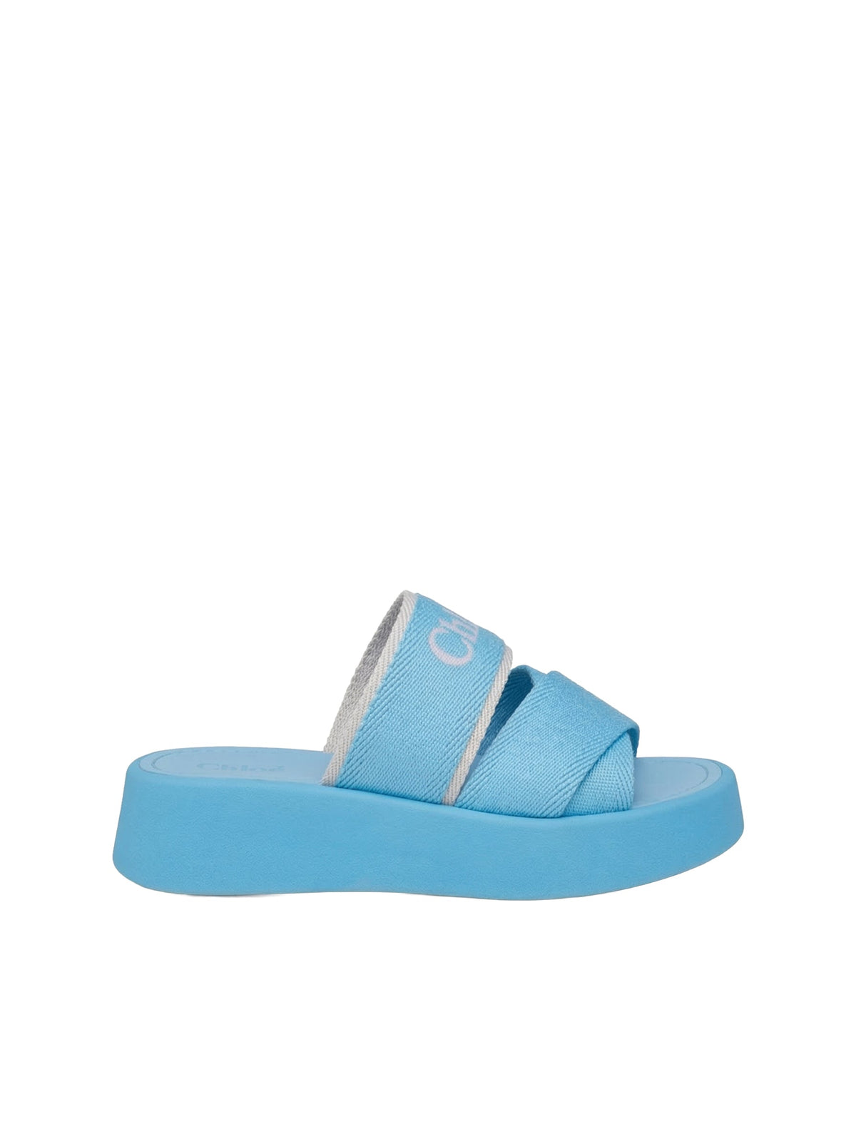 OK PORTE_Sandales compensées Mila - Silky Blue