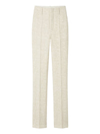 OK PORTE_Pantalon ajusté en tweed - Sandy Khaki