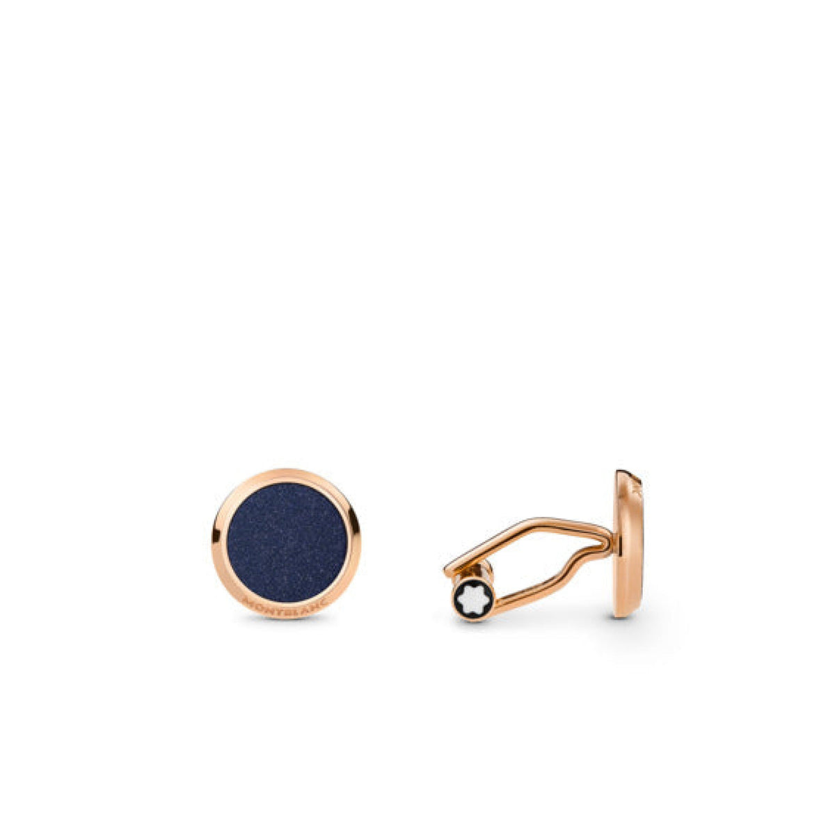Boutons de Manchette Meisterstück avec Incrustation de Pierre de Soleil Bleue