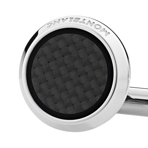 Boutons de Manchette Meisterstück avec Incrustation Motif Carbone