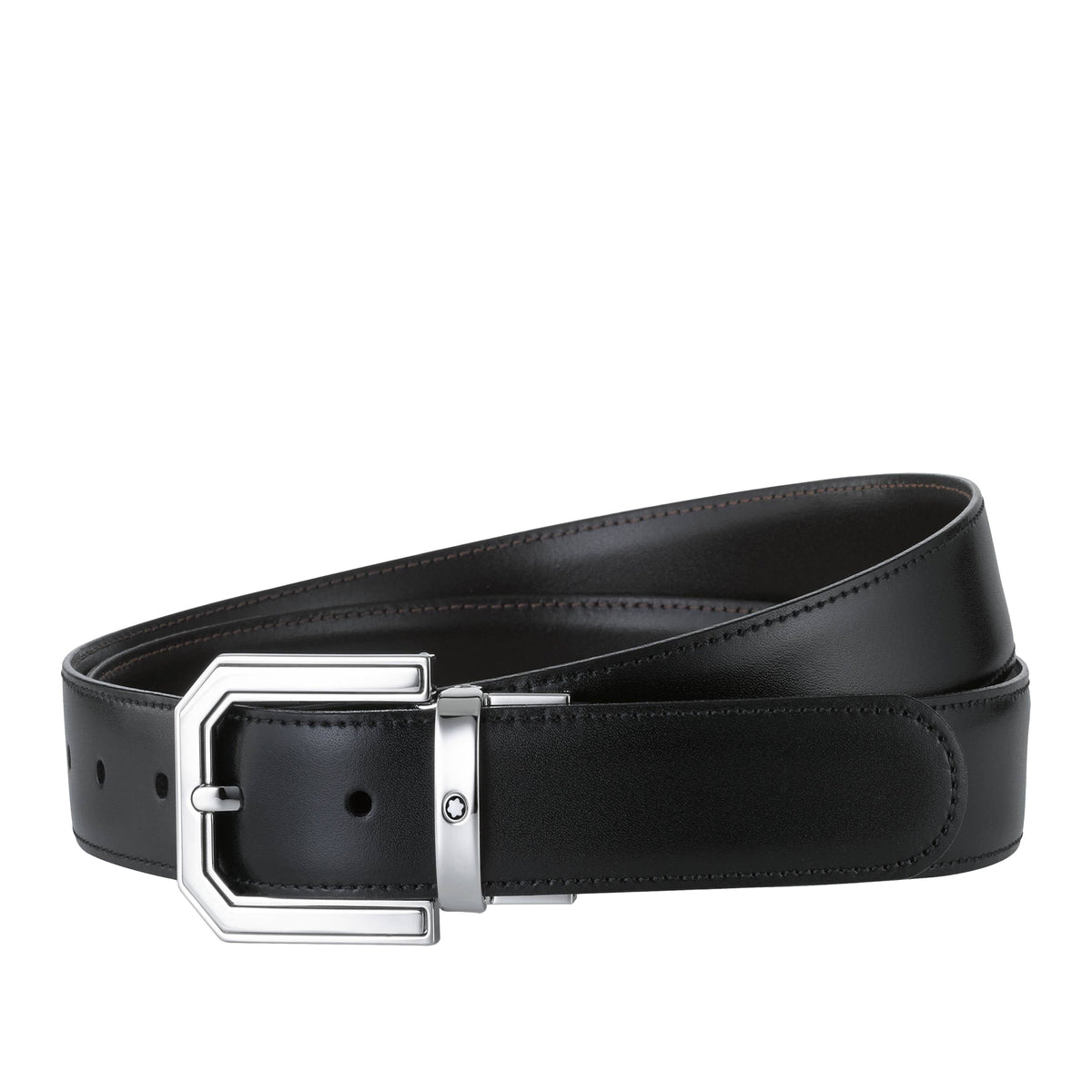 Ceinture réversible de 30 mm en cuir noir/marron