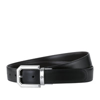 Ceinture réversible de 30 mm en cuir noir/marron