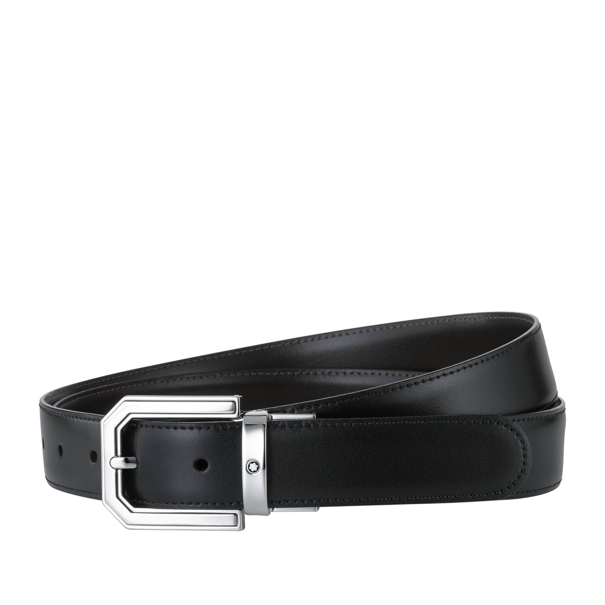 Ceinture réversible de 30 mm en cuir noir/marron