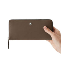 Pochette de téléphone MB Sartorial en cuir - Mastic